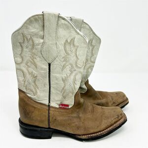Rio Grande Youth Boys Western Pull On Cowboy Boots Embroidered US Size 2